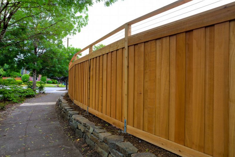 Wood Slat Fence Installation